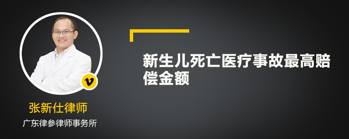 新生兒死亡醫(yī)療事故最高賠償金額