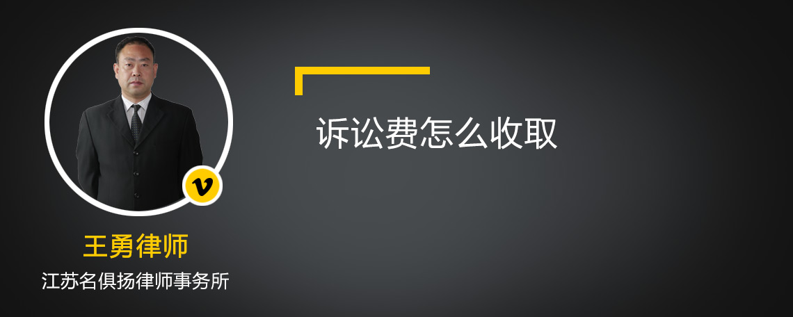 訴訟費(fèi)怎么收取