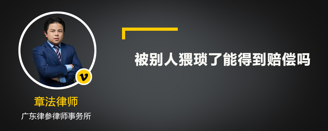 被別人猥瑣了能得到賠償嗎