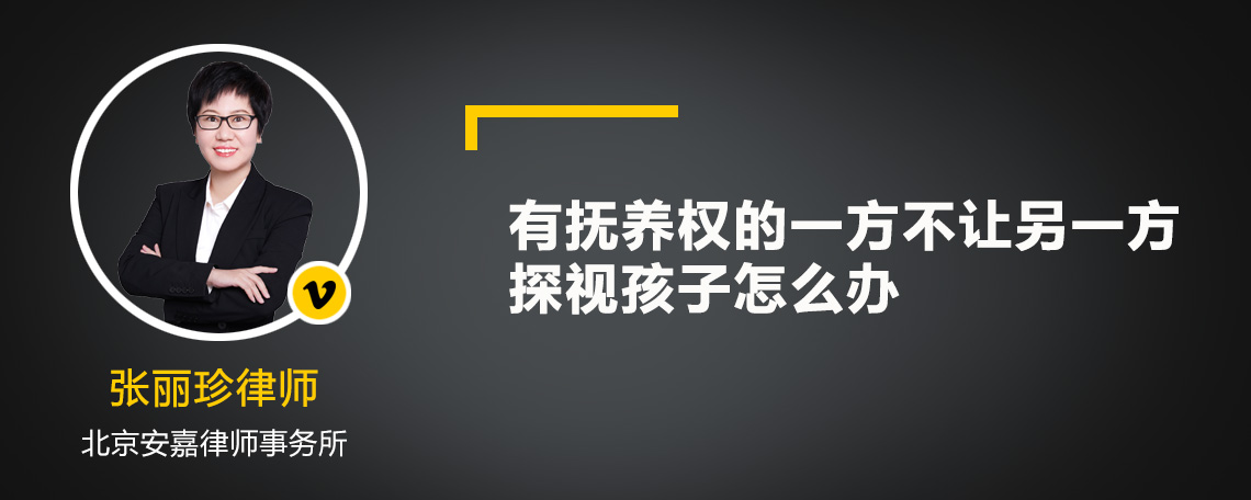有撫養(yǎng)權(quán)的一方不讓另一方探視孩子怎么辦