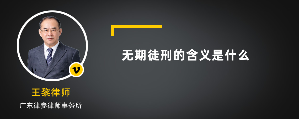 無(wú)期徒刑的含義是什么
