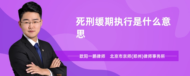 死刑緩期執(zhí)行是什么意思