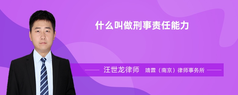 什么叫做刑事責(zé)任能力