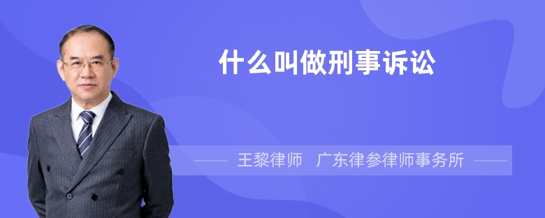 什么叫做刑事訴訟