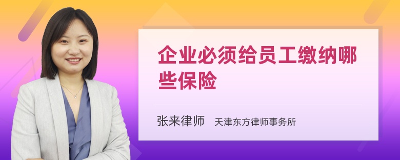 企業(yè)必須給員工繳納哪些保險(xiǎn)