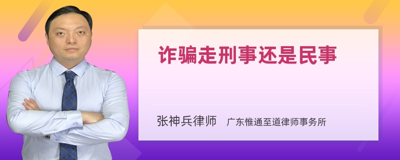 詐騙走刑事還是民事