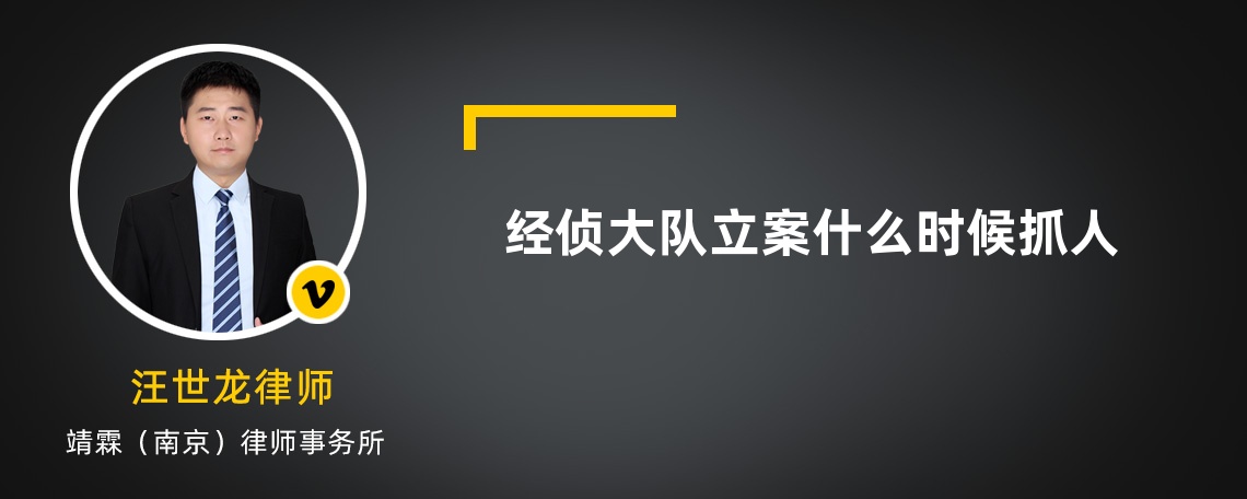 經(jīng)偵大隊立案什么時候抓人