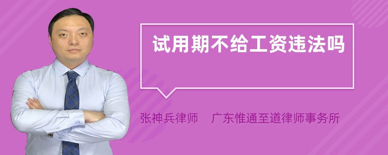 試用期不給工資違法嗎