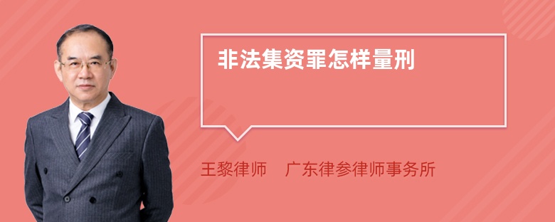 非法集資罪怎樣量刑
