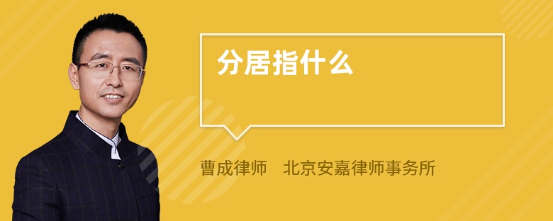 分居指什么
