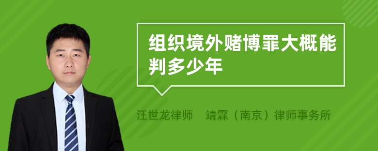 組織境外賭博罪大概能判多少年