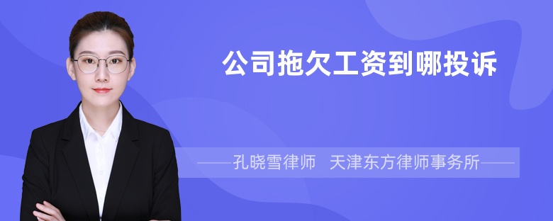 公司拖欠工資到哪投訴