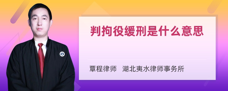 判拘役緩刑是什么意思