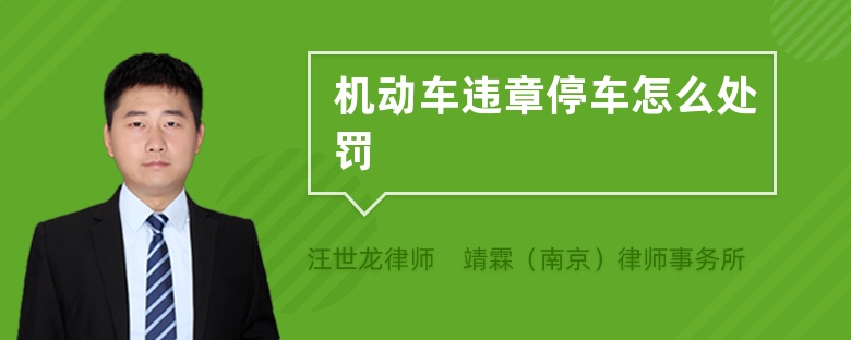 機(jī)動車違章停車怎么處罰