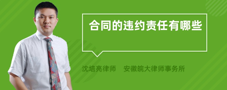 合同的違約責(zé)任有哪些