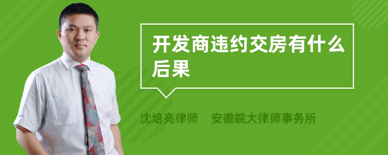 開(kāi)發(fā)商違約交房有什么后果