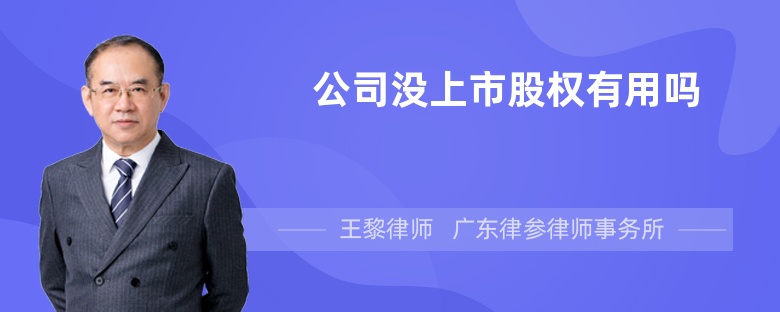 公司沒上市股權(quán)有用嗎