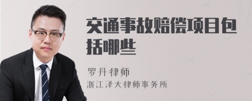 交通事故賠償項目包括哪些