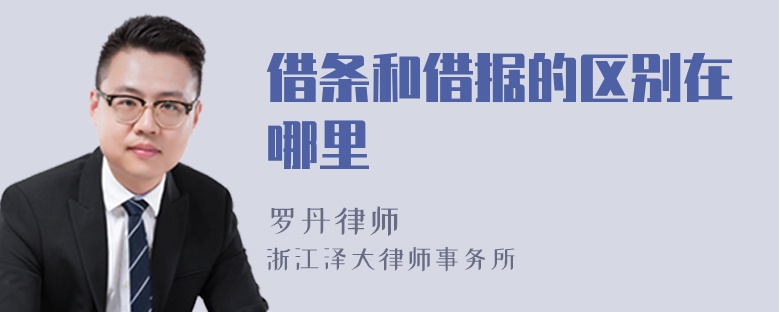 借條和借據(jù)的區(qū)別在哪里
