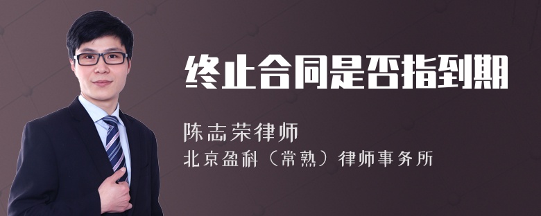 終止合同是否指到期