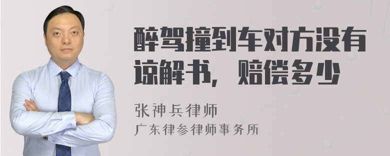 醉駕撞到車對(duì)方?jīng)]有諒解書(shū)，賠償多少