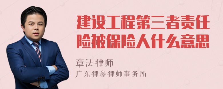 建設(shè)工程第三者責(zé)任險(xiǎn)被保險(xiǎn)人什么意思