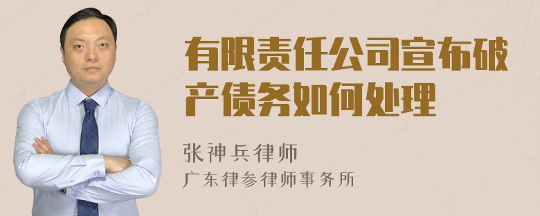 有限責(zé)任公司宣布破產(chǎn)債務(wù)如何處理