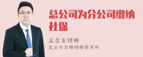 总公司为分公司缴纳社保