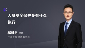 人身安全保护令有什么执行