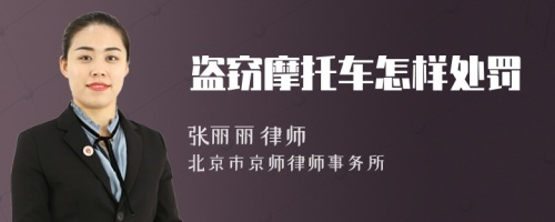 盜竊摩托車怎樣處罰