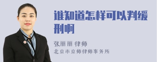 誰知道怎樣可以判緩刑啊