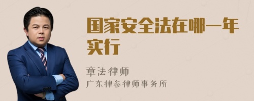 國家安全法在哪一年實行