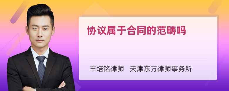 協(xié)議屬于合同的范疇嗎