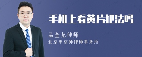 手機(jī)上看黃片犯法嗎