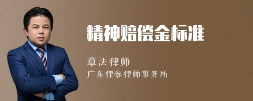 精神賠償金標準