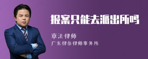 報(bào)案只能去派出所嗎