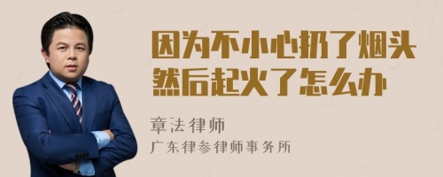 因為不小心扔了煙頭然后起火了怎么辦