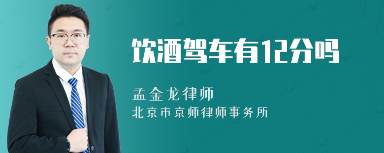 飲酒駕車有12分嗎