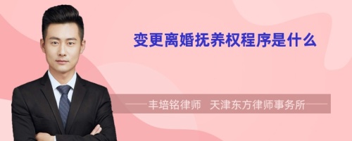 變更離婚撫養(yǎng)權(quán)程序是什么