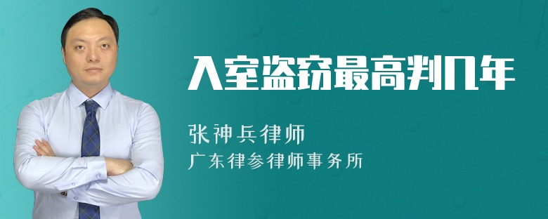 入室盜竊最高判幾年
