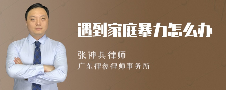 遇到家庭暴力怎么辦