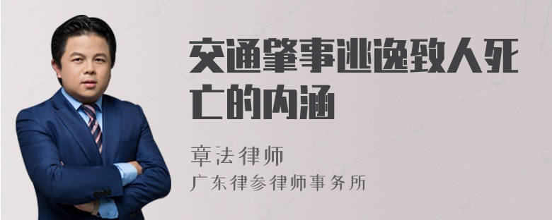 交通肇事逃逸致人死亡的內(nèi)涵