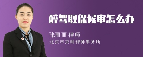 醉駕取保候?qū)徳趺崔k