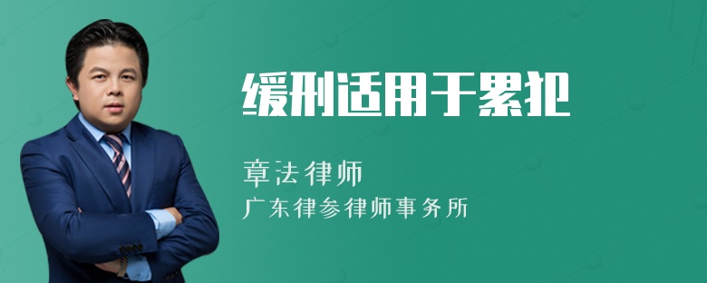 緩刑適用于累犯
