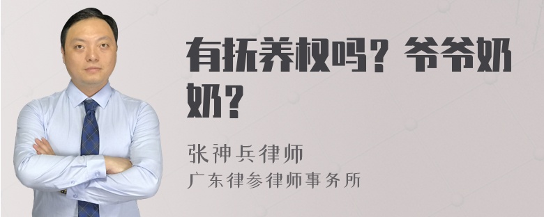 有撫養權嗎？爺爺奶奶？