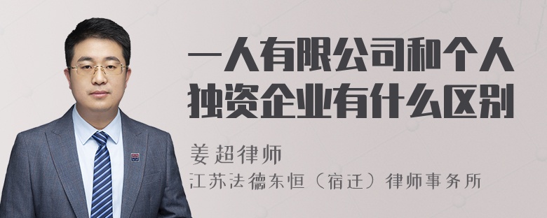 一人有限公司和個(gè)人獨(dú)資企業(yè)有什么區(qū)別