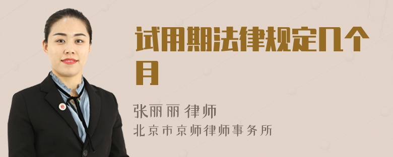 試用期法律規(guī)定幾個(gè)月