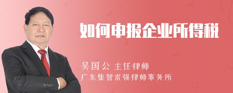 如何申報企業(yè)所得稅