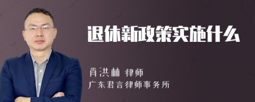 退休新政策實施什么