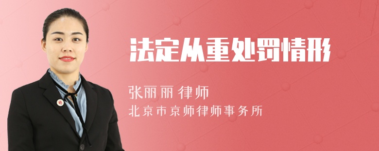 法定從重處罰情形